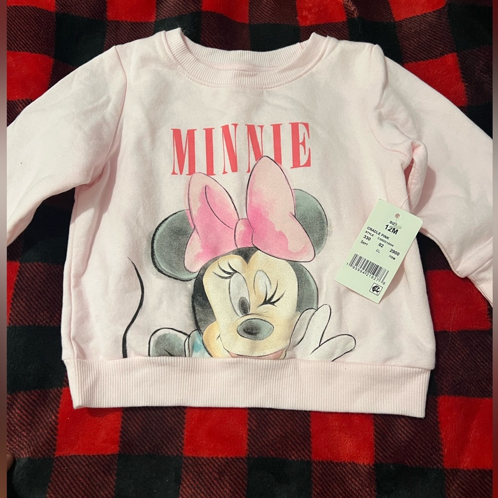 Disney Pink Minnie Mouse Sweatshirt Hoodie